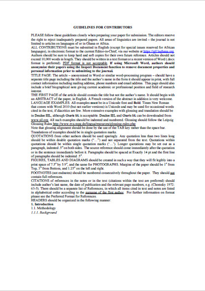 Inside Back Cover Guidelines